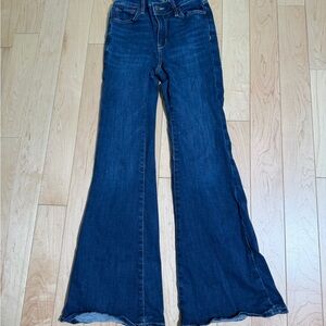 American Eagle Outfitters Dark Blue Next Level Stretch Flare Jeans